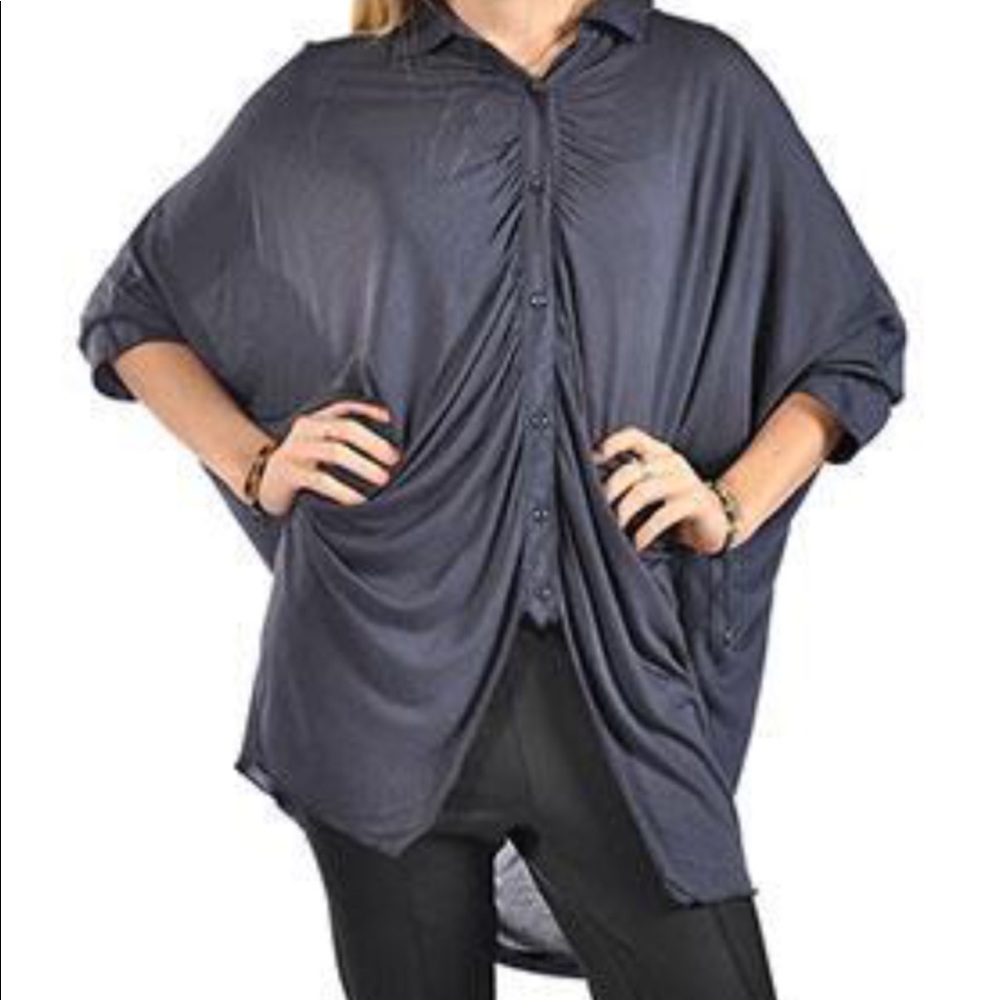 MONORENO drapey button down tunic! - Picture 2 of 3